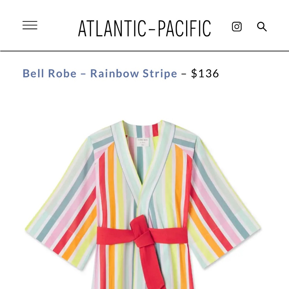 Atlantic pacific lake rainbow robe